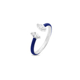 Marquise Silver Joy Ring, White Rhodium, Natural White Topaz + Give Joy Gift